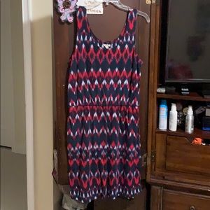 Red/white/blue dress with pockets